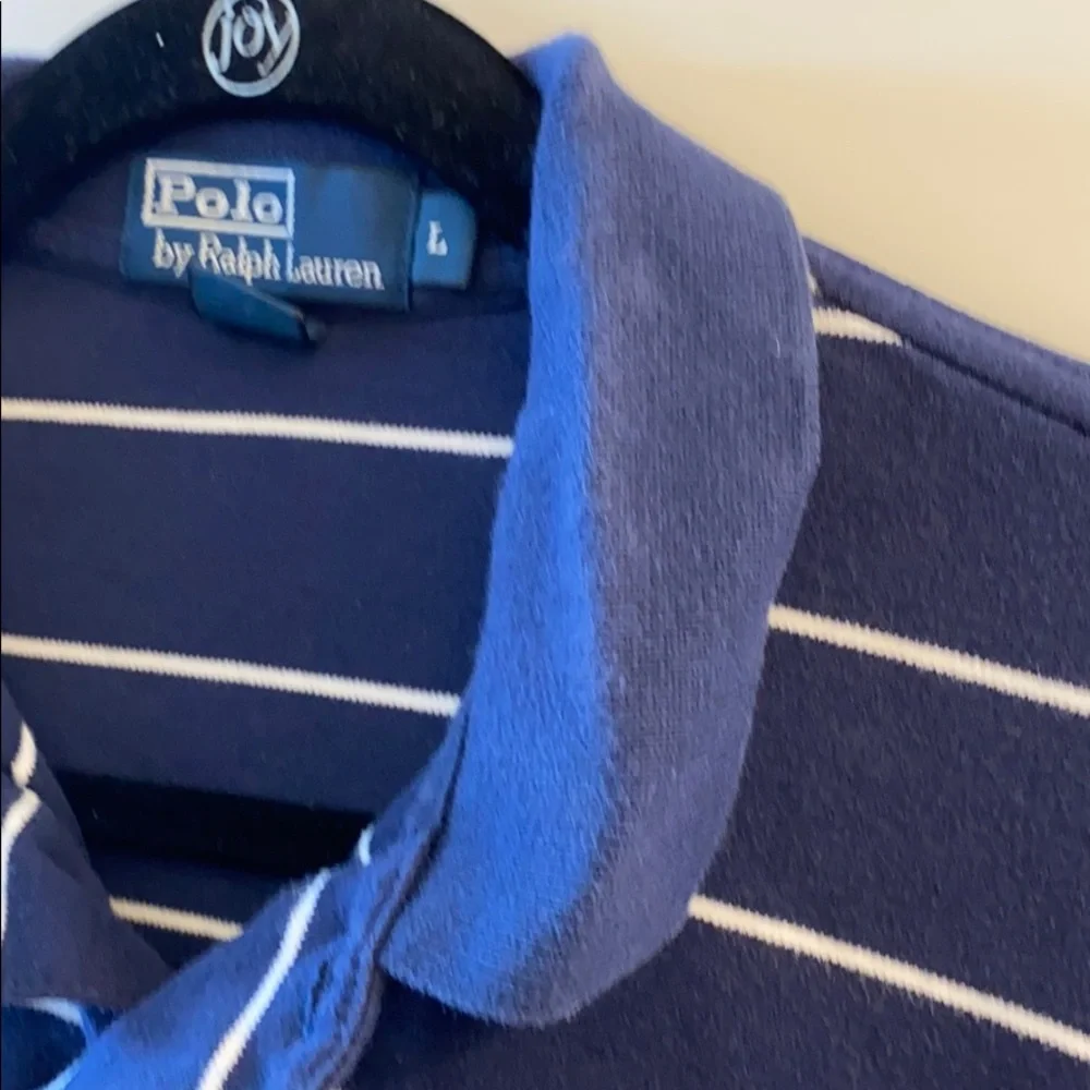 Ralph Lauren Blue with White Stripe Polo - Picture 3 of 5